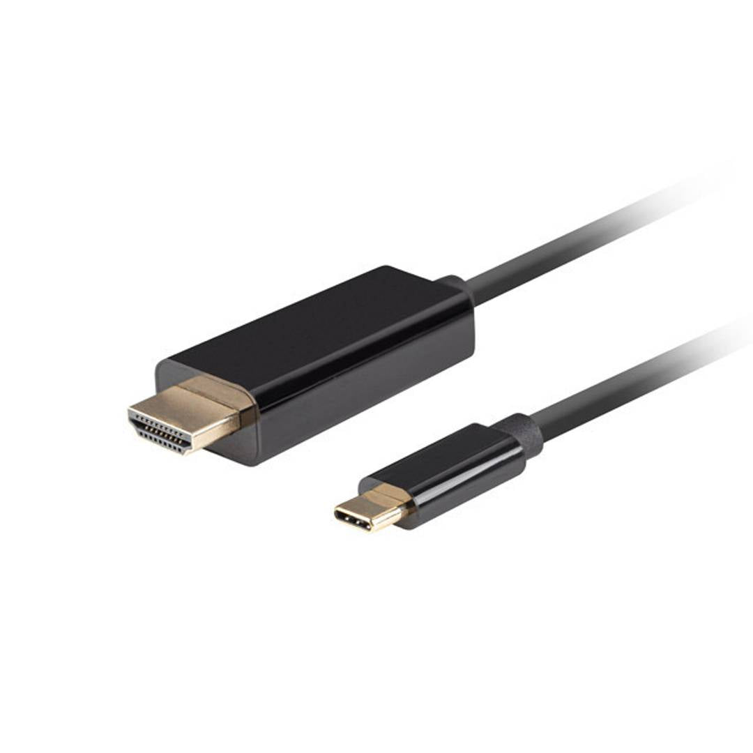 Cable HDMI macho de 1.8 m de Lanberg CA-CMHD-10CU-0018-BK a USB tipo C macho