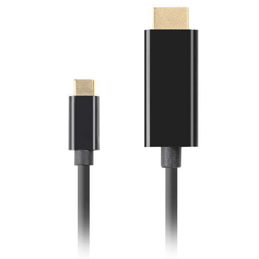 Cable HDMI macho de 3 m de Lanberg a tipo C USB macho CA-CMHD-10CU-0030-BK