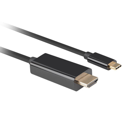 Cable HDMI macho de 3 m de Lanberg a tipo C USB macho CA-CMHD-10CU-0030-BK