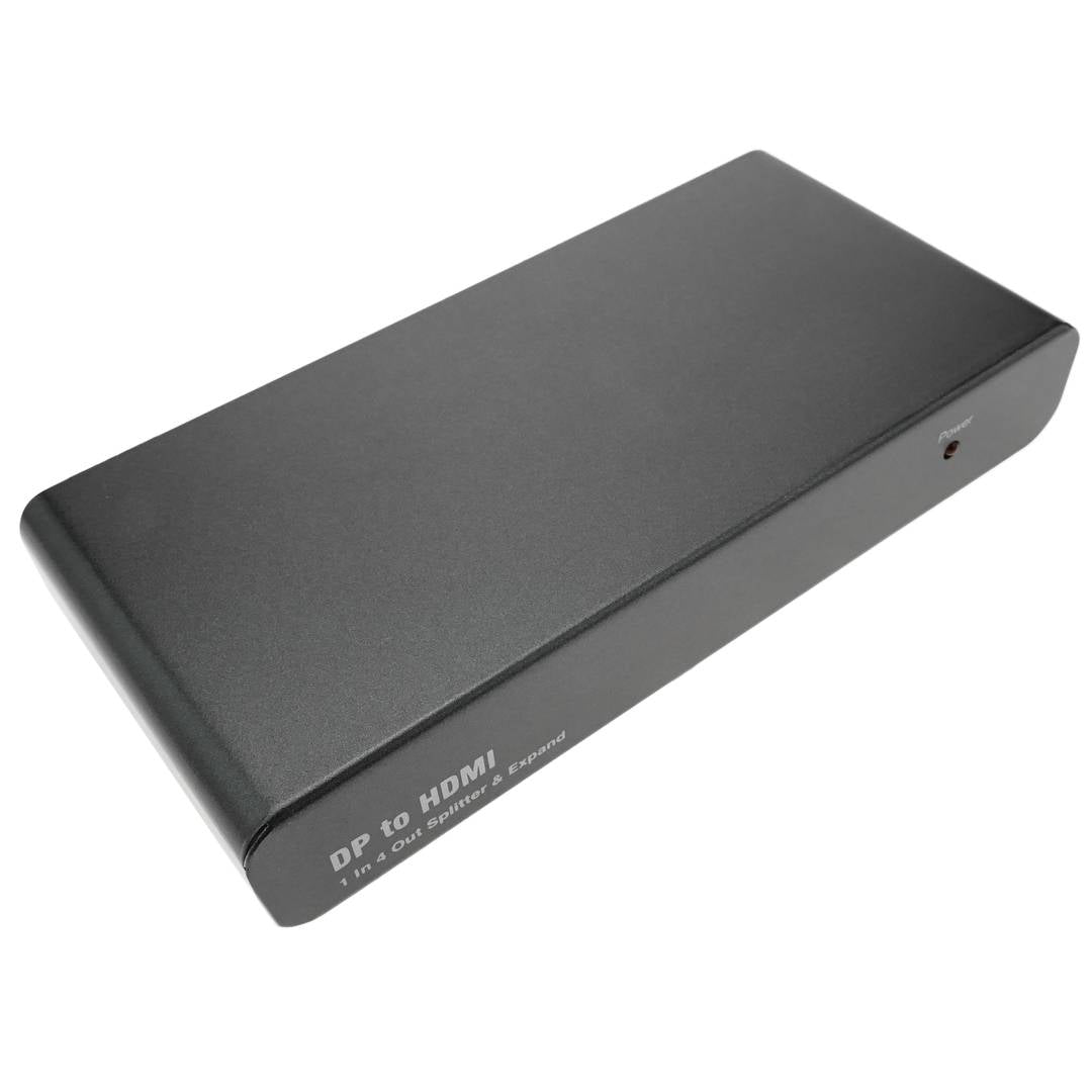 Adaptador de DisplayPort 1 x DP a 4 x HDMI con función de videowall de 4 puertos