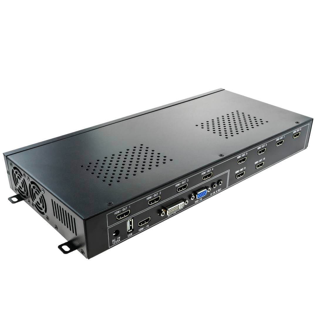 Videowall matriz de vídeo de 9 pantallas 3x3 HDMI DVI CVBS VGA