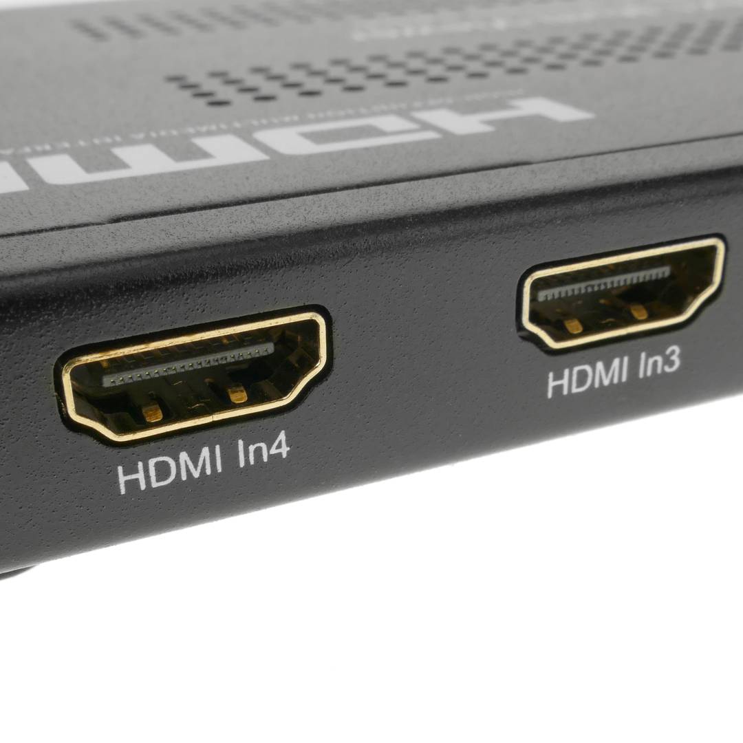 Conmutador de vídeo HDMI 4x1 con multipantalla simultánea